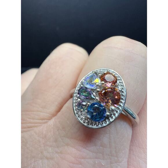 NEW cosmic mystic topaz ring in sterling silver size 8 - Picture 8 of 16